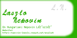 laszlo nepovin business card